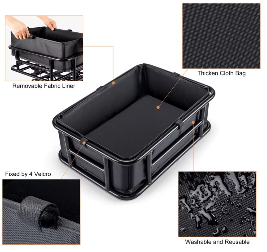 SNOOQ  Korb für Frontcarrier, 3 tlg. Korb, Einsatz, Netz